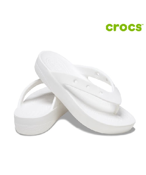 [크록스] 플랫폼 플립 여성샌들 207714-100 W5